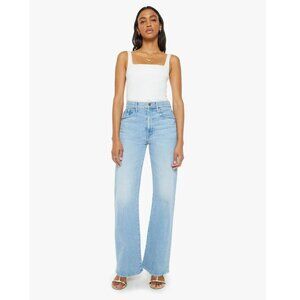 MOTHER The Lasso Sneak Wide-Leg Jeans 32" / Size 27 / Ivy League Cowboy